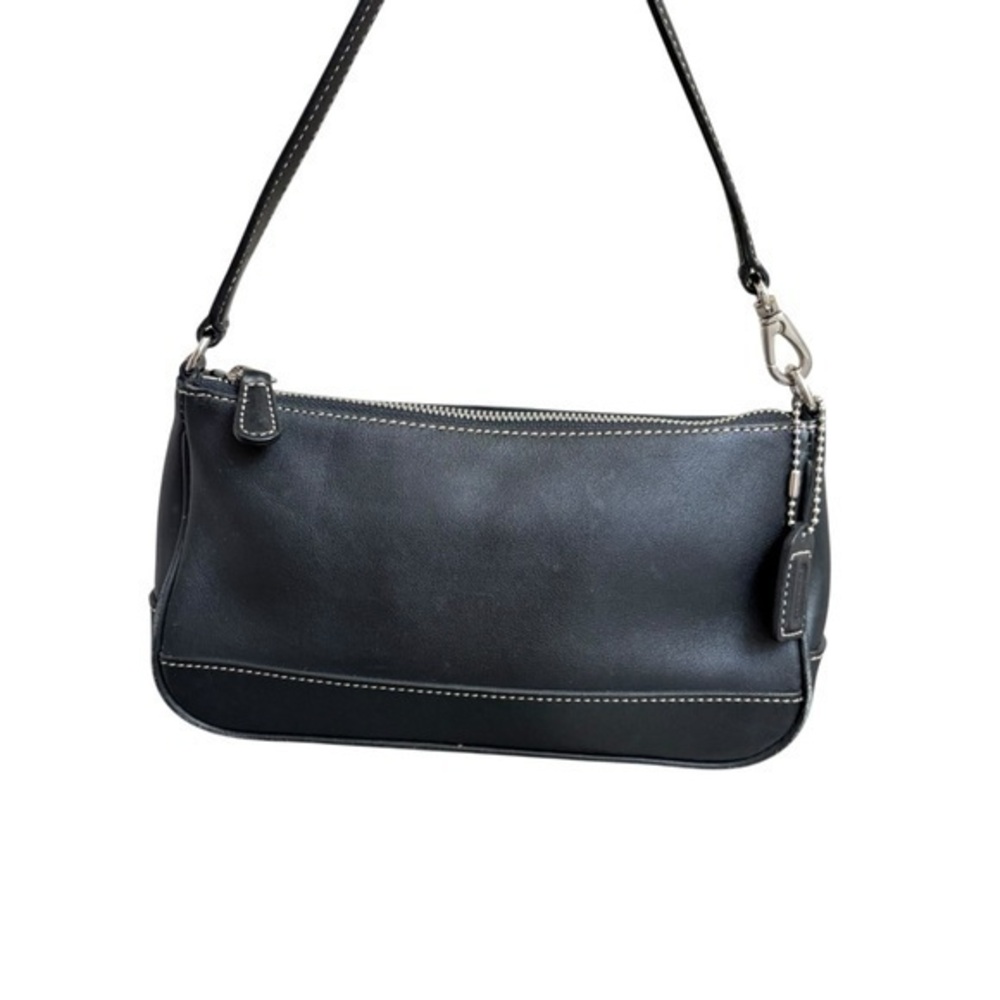 Coach vintage y2k black leather mini Hampton demi bag  Leather Bag 7785